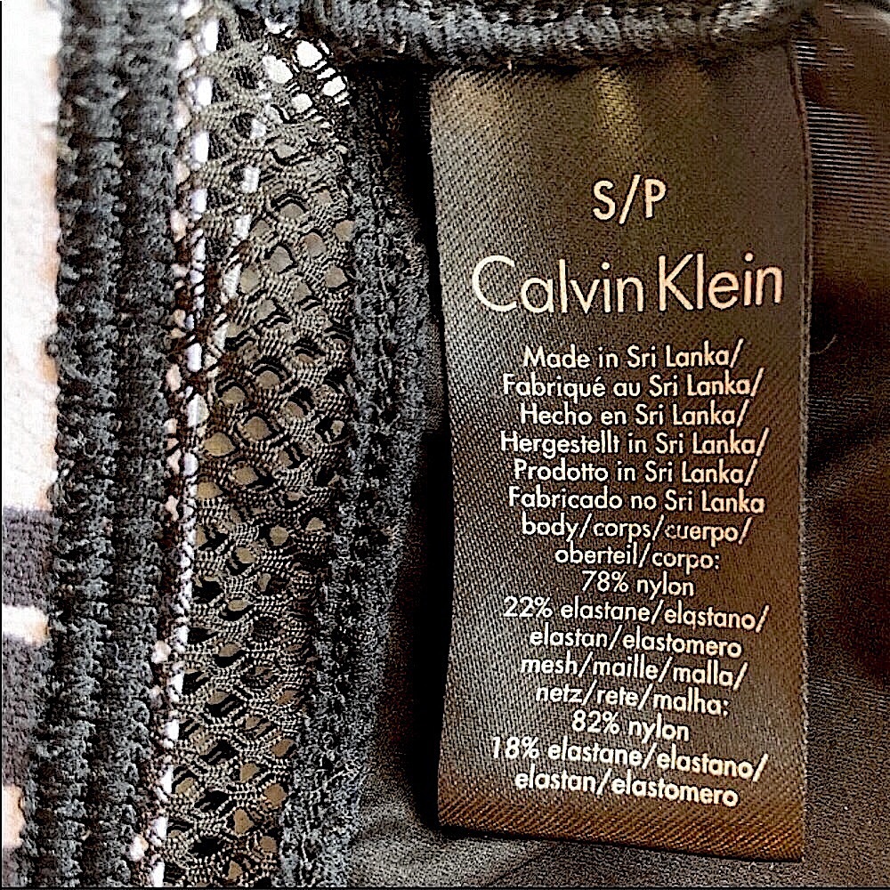 🆕🔥CALVIN KLEIN SEXY&SUPER CUTE TOP BLACK&WHITE COLOR BLOCK FITTED BREATHABLE - Picture 3 of 6